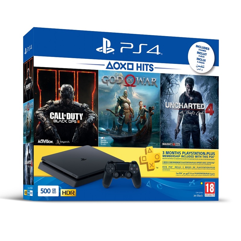 ps4 500gb with 3 ps hits game bundle
