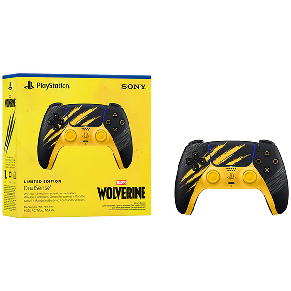 Sony PlayStation 5 DualSense Marvel Wolverine Yellow Limited Edition wireless controller